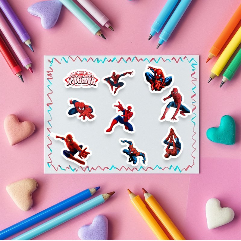 50 Spider-Man anime stickers for luggage, mobile phones, tablets, greeting cards decoration DIY. Creative stickers.
