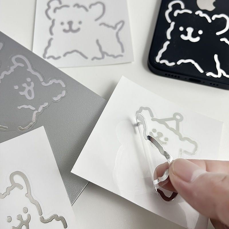 Customized Wholesale Animal Dog Metal Stickers Label manufacturer Custom Logo Packaging Sticker Transparent