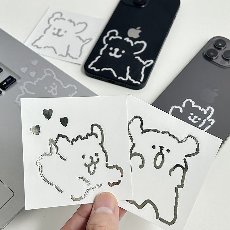 Customized Wholesale Animal Dog Metal Stickers Label manufacturer Custom Logo Packaging Sticker Transparent