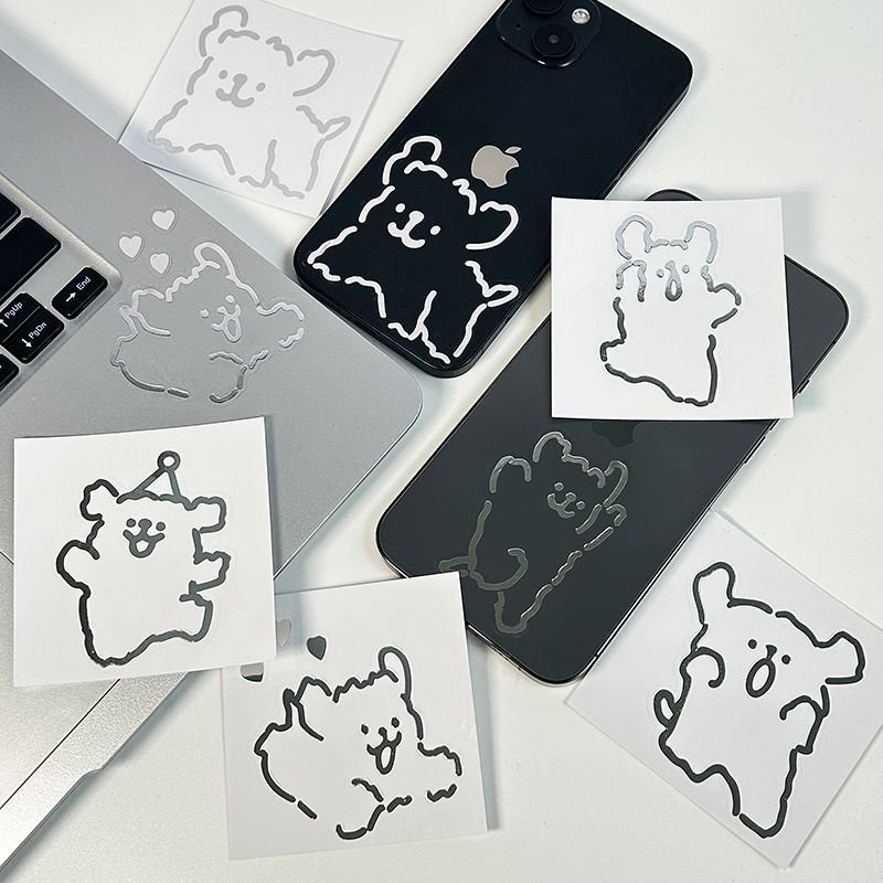 Customized Wholesale Animal Dog Metal Stickers Label manufacturer Custom Logo Packaging Sticker Transparent