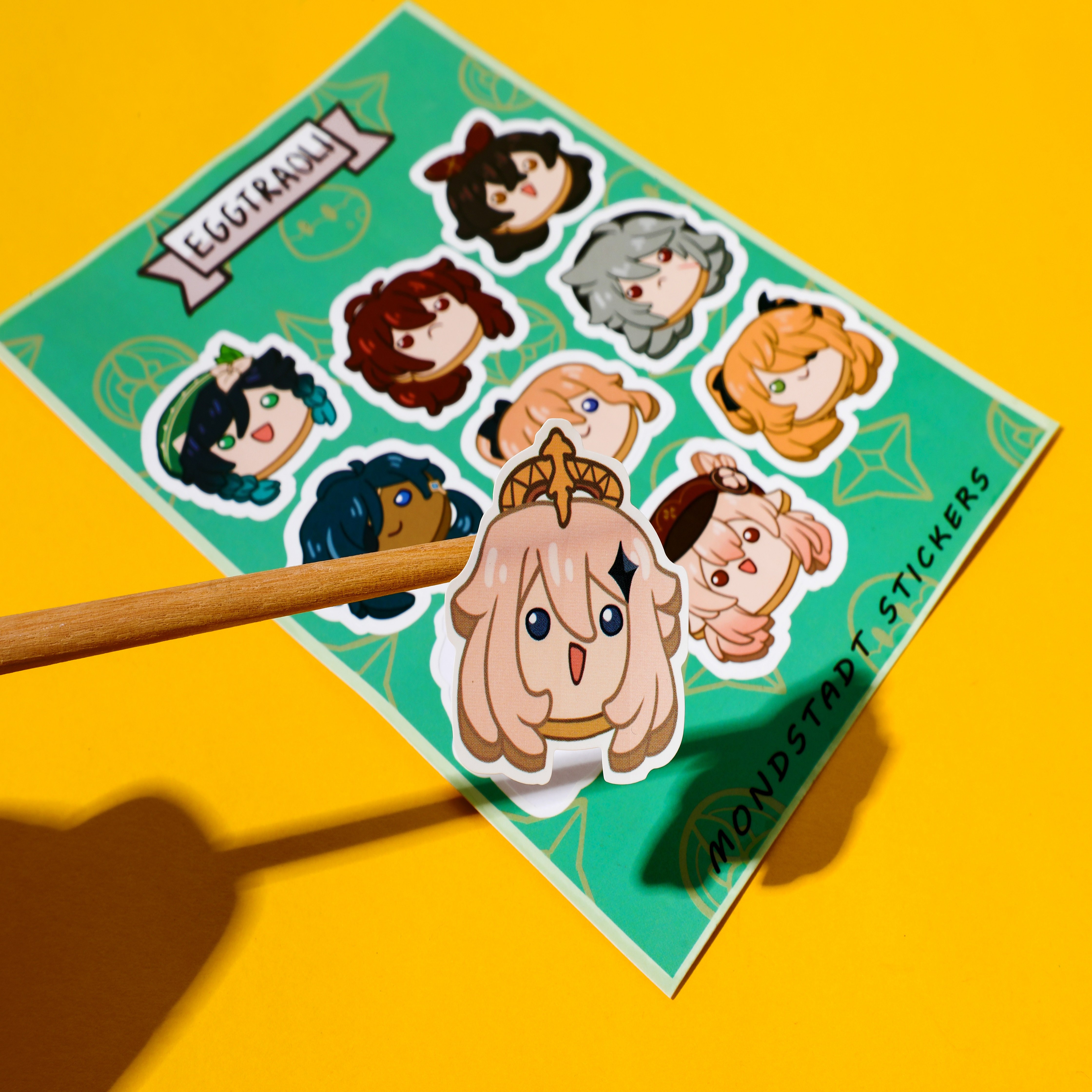 Waterproof Sticker Sheet Printing Cute Die Cut Cartoon Vinyl Sticker Sheet Custom Kiss Cut Sticker Sheet