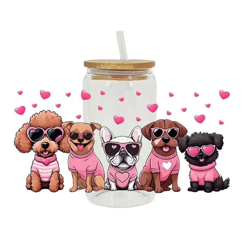 Ready Transfer DIY UV DTF Sticker Factory Wholesale Design Libbey Glass Cold Cup Waterproof Multiple Use For Custom Cup Sticker