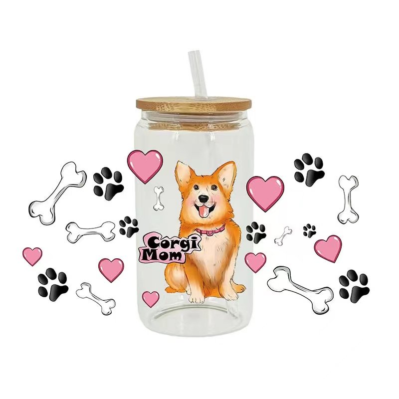 Ready Transfer DIY UV DTF Sticker Factory Wholesale Design Libbey Glass Cold Cup Waterproof Multiple Use For Custom Cup Sticker
