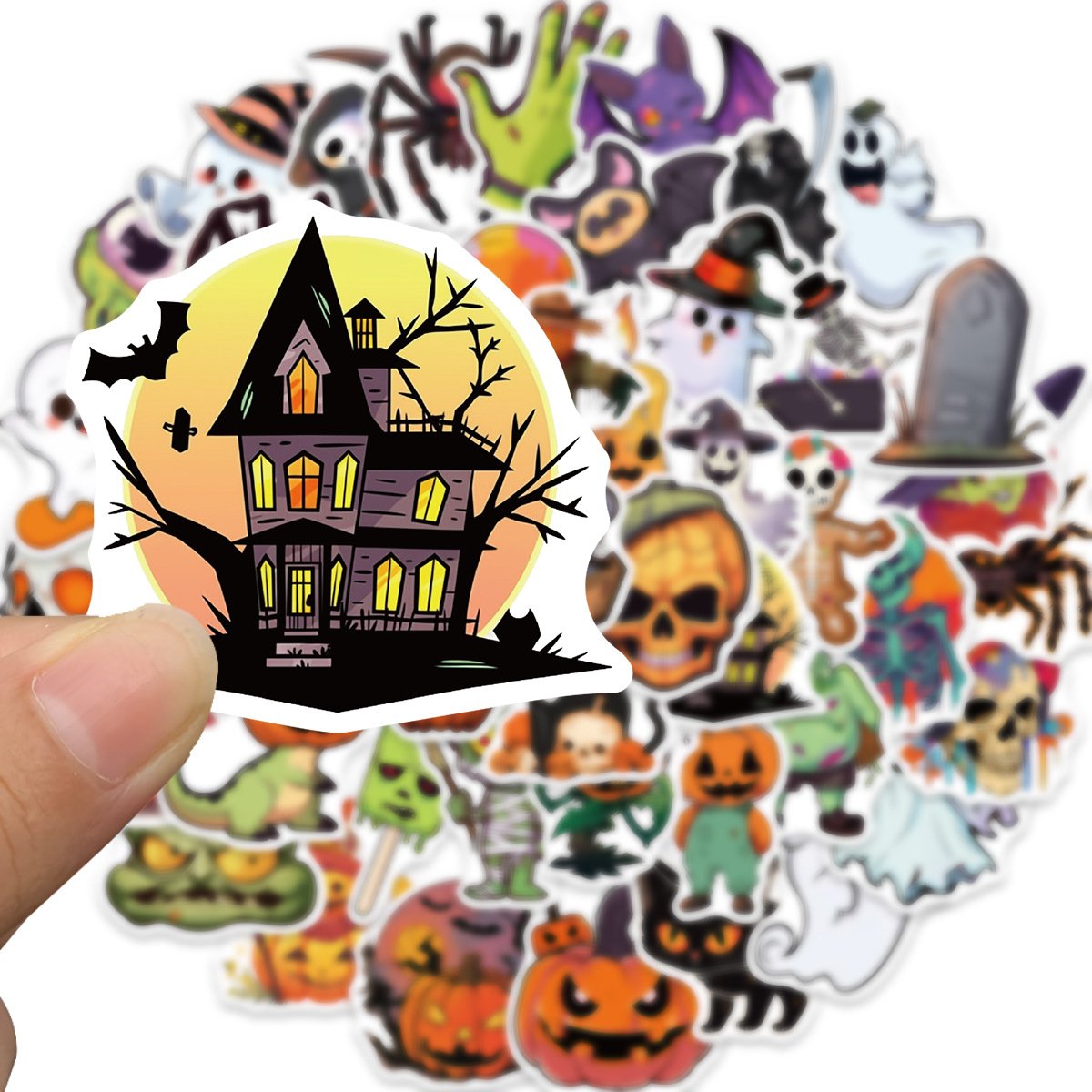 200pcs decorative stickers Halloween party doodle stickers suitcase guitar waterproof cartoon sticker wholesale