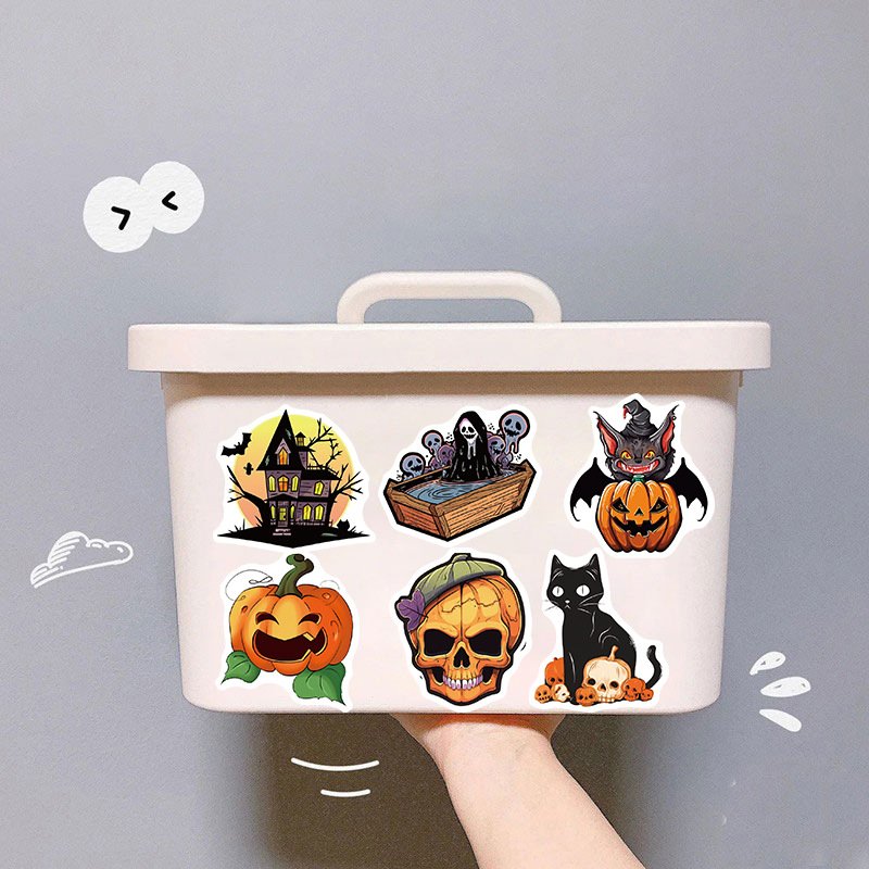 200pcs decorative stickers Halloween party doodle stickers suitcase guitar waterproof cartoon sticker wholesale