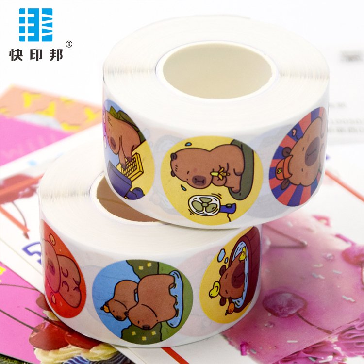 Cute Cartoon Roll Stickers Children Decal Diy Decorative Bouquet Box School Teachers Reward Student Stickers