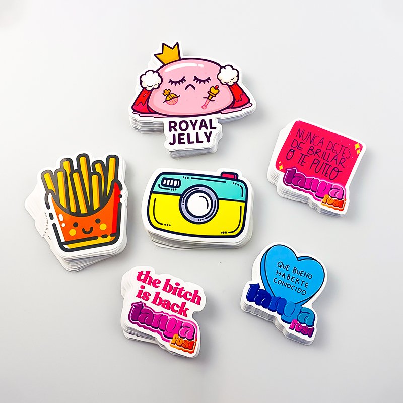 Self Adhesive Die Cut Vinyl Holographic Stickers Printing, Adhesive Waterproof Label Design Cartoon Glitter Stickers