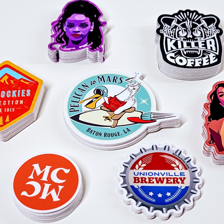 Custom Waterproof Printing Logo PVC Label Shiny Die Cut Reflective Rainbow Glitter Hologram Holographic Vinyl Cartoon Sticker