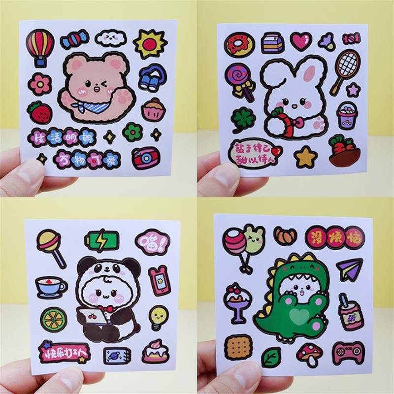Self Adhesive Custom Sticker Sheet Printing Vinyl Kiss Cut Cartoon Logo Stickers