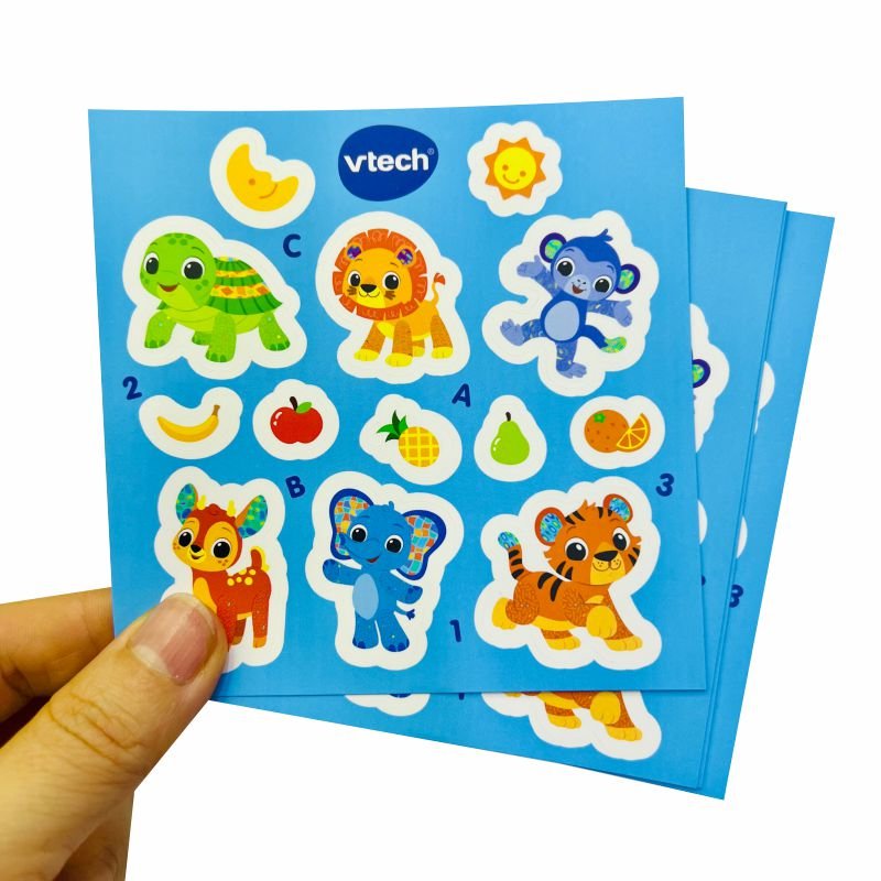 Custom High Quality Cartoon stickers Personalized Adhesive Vinyl Label Logo Cartoon Kiss Cut Sticker paper