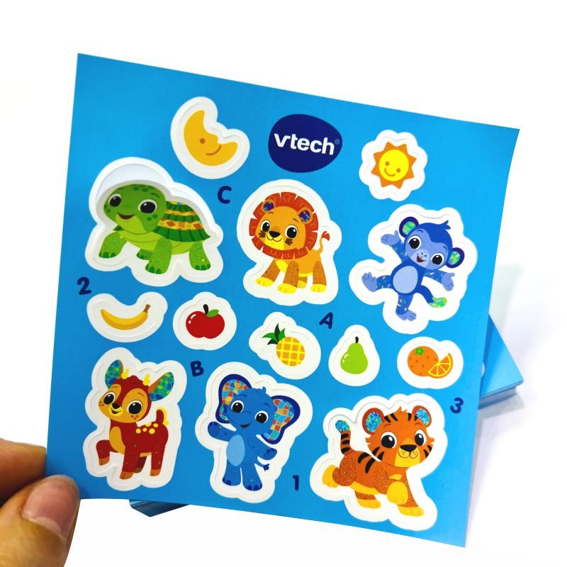 Custom High Quality Cartoon stickers Personalized Adhesive Vinyl Label Logo Cartoon Kiss Cut Sticker paper
