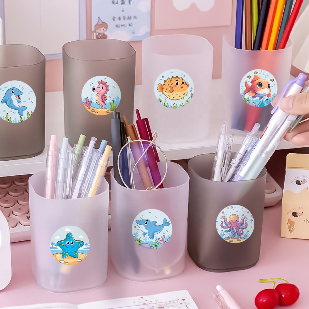 Factory Direct 1-inch Cartoon Pattern Fun Encouragement Label adhesive stickers printing New stickers