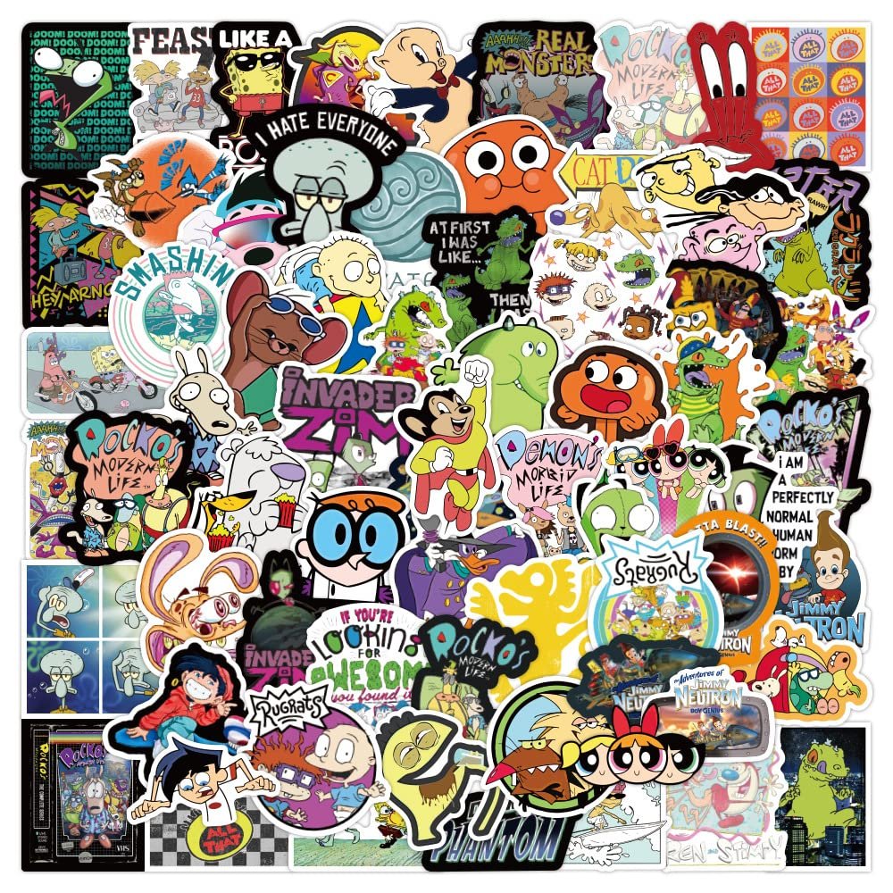 Cartoon Stickers Vinyl Waterproof Stickers for Laptop Water Bottles Cartoon Anime Stickers for Kids Teens Adult