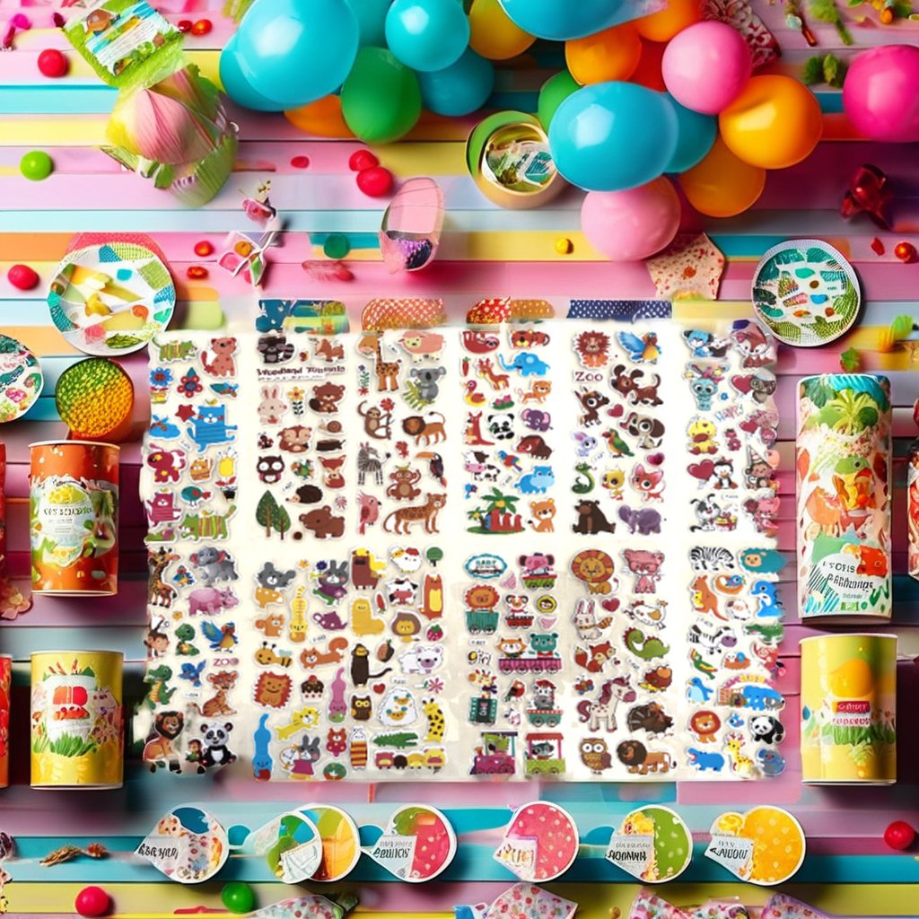 Wholesale Custom 3D Cute Ocean Animal Kawaii Marine Life Packaging Labels Sponge Foam Puffy Fish Sticker Kids Cartoon Children's
