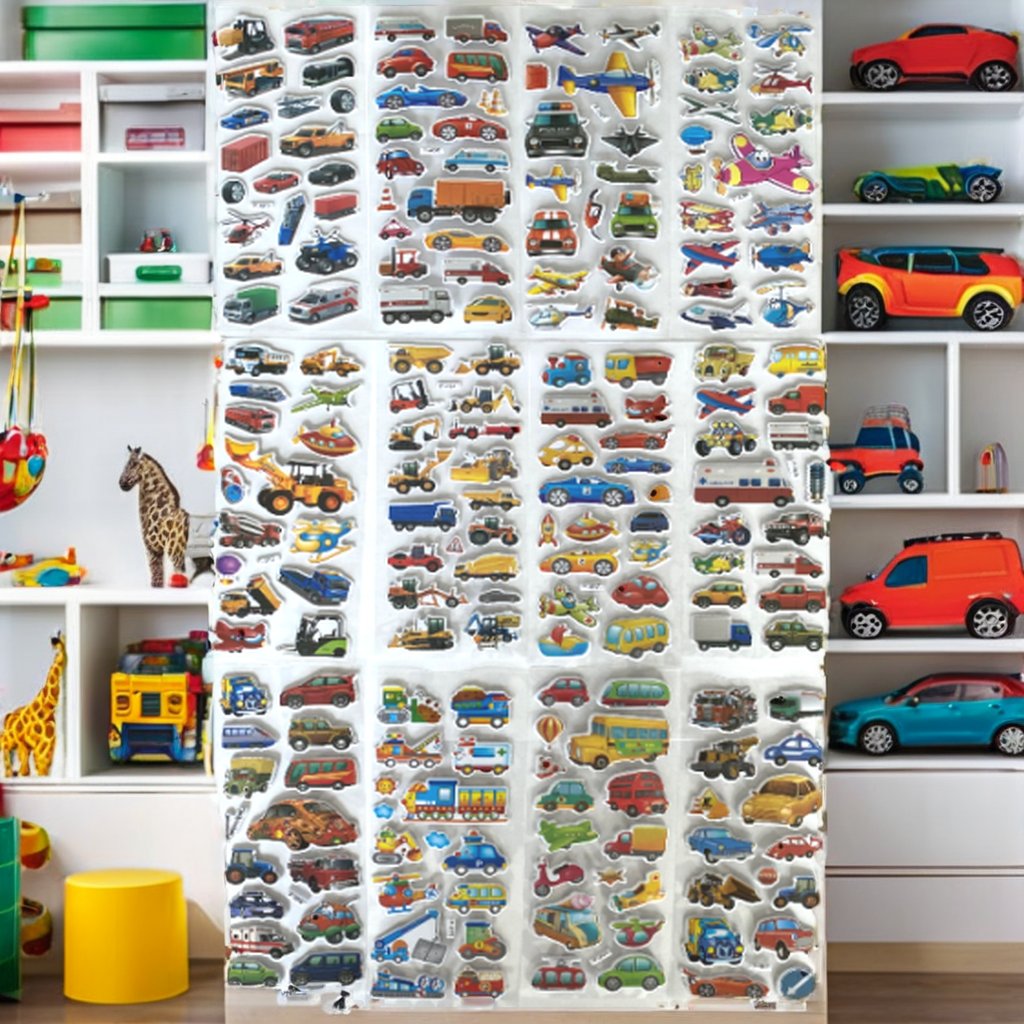 Wholesale Custom 3D Cute Ocean Animal Kawaii Marine Life Packaging Labels Sponge Foam Puffy Fish Sticker Kids Cartoon Children's