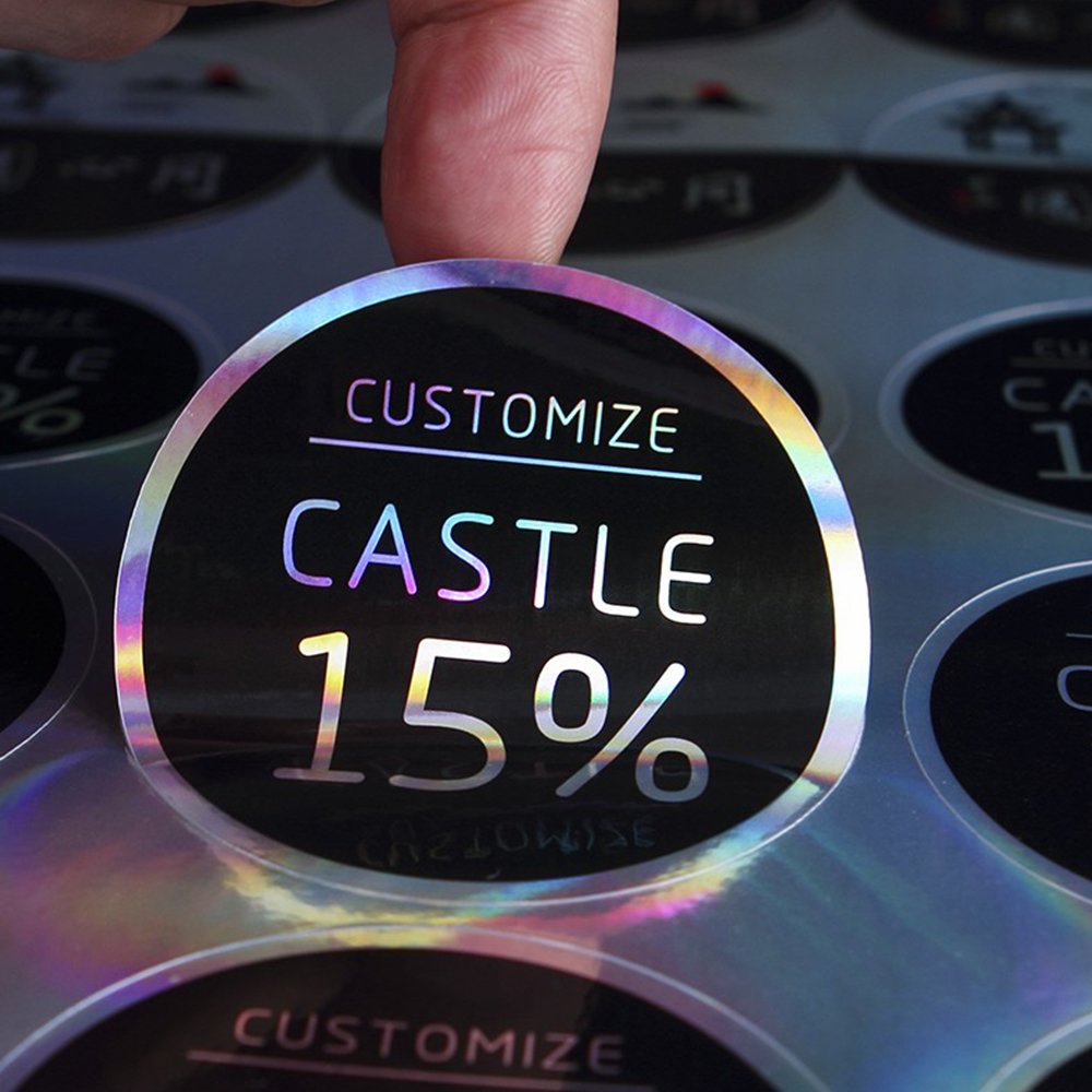 New Product Uv Transfer Transparent Thank You Sun Pvc Foil Sticker High Quality Vinyl Holographic Sticker Sheet
