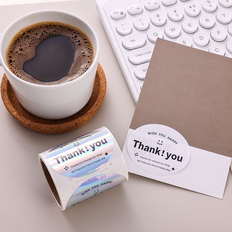 Custom logo waterproof stickers wholesale design adhesive roll label sticker printing die cut stickers for small business