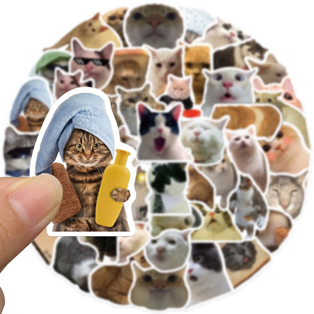 Manufacturer 50 PCS Cat Graffiti Stickers For Luggage Notebook Guitar Water Cup