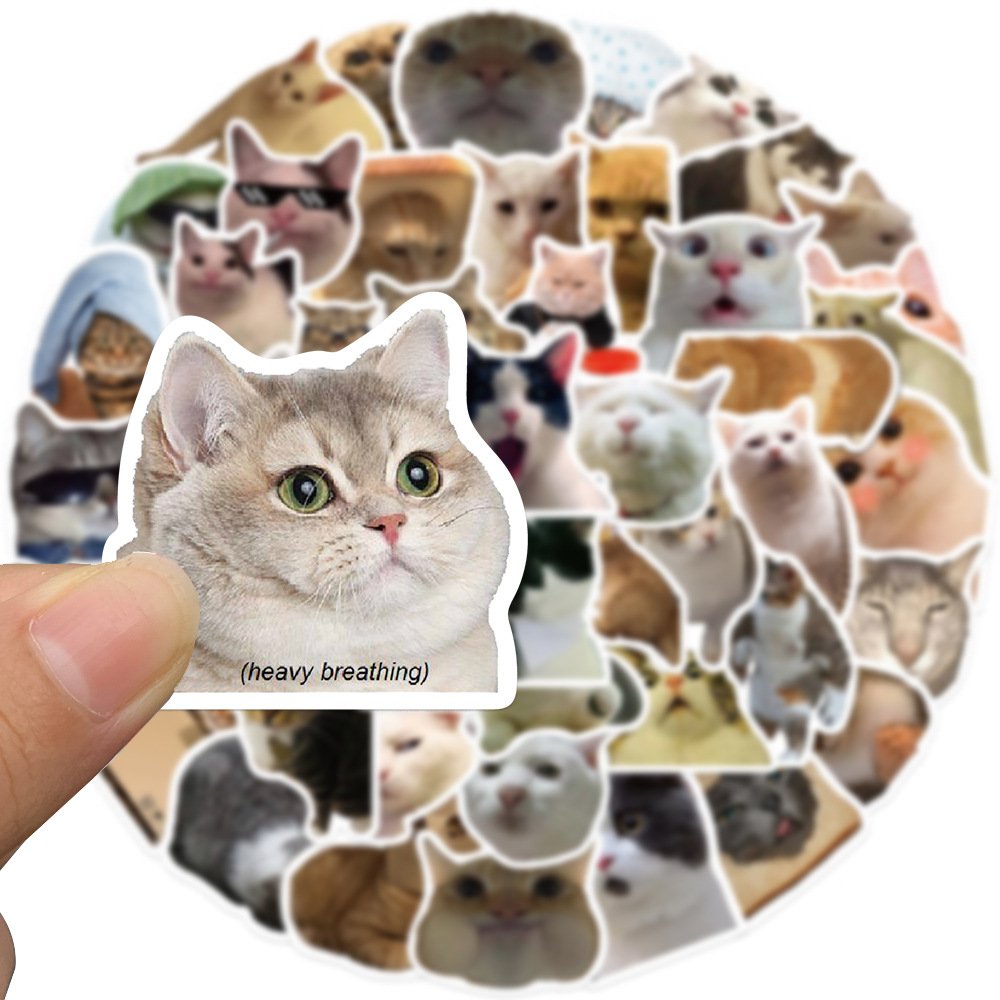 Manufacturer 50 PCS Cat Graffiti Stickers For Luggage Notebook Guitar Water Cup