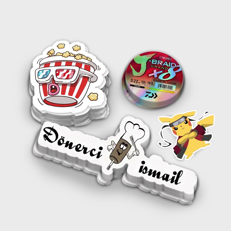Custom Die Cut Vinyl Stickers Printing,Adhesive Waterproof Pvc Label Company Logo Design Cartoon Stickers