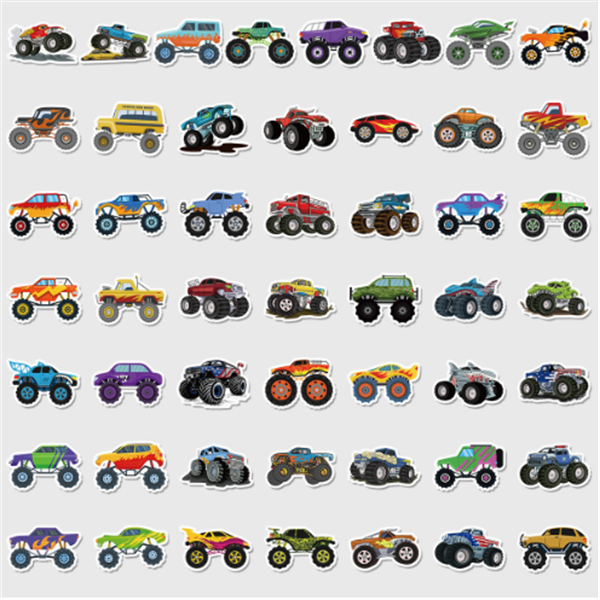 Wholesale Cartoon Vehicle Sticker 50/100PCS For Home Skateboard Luggage Laptop Decorative Vinyl Custom Printing