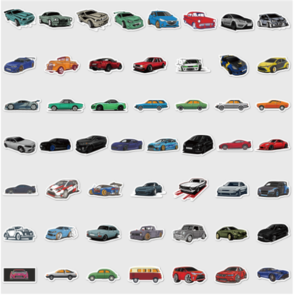 Wholesale Cartoon Vehicle Sticker 50/100PCS For Home Skateboard Luggage Laptop Decorative Vinyl Custom Printing