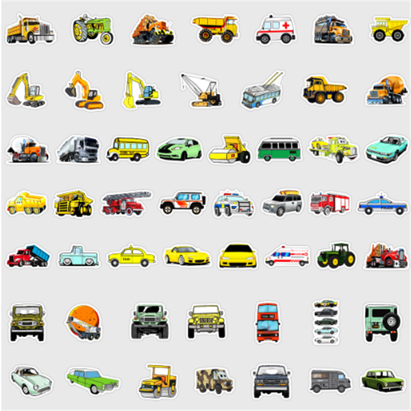 Wholesale Cartoon Vehicle Sticker 50/100PCS For Home Skateboard Luggage Laptop Decorative Vinyl Custom Printing