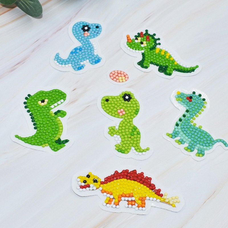 Hot Selling 5D Diamond Dinosaur Stickers Diy Diamond Cartoon Sticker Painting Stickers