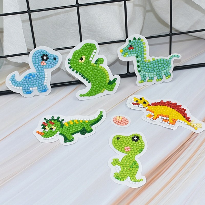 Hot Selling 5D Diamond Dinosaur Stickers Diy Diamond Cartoon Sticker Painting Stickers
