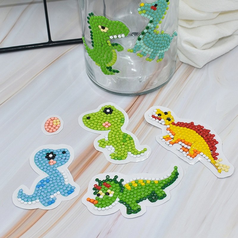 Hot Selling 5D Diamond Dinosaur Stickers Diy Diamond Cartoon Sticker Painting Stickers