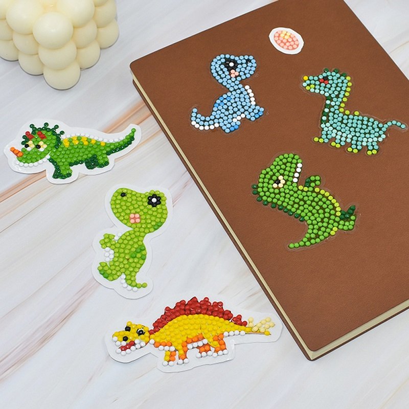 Hot Selling 5D Diamond Dinosaur Stickers Diy Diamond Cartoon Sticker Painting Stickers