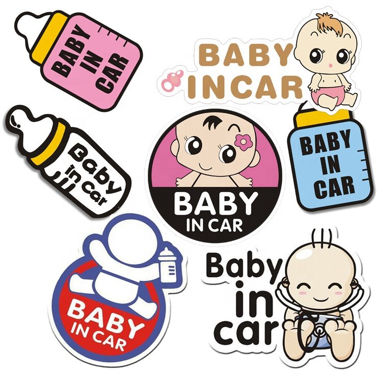 17 design Baby in Car Baby on Board Reflective Peek Reflective Vinyl stickers and decals Safety car decals decorative Car Decal
