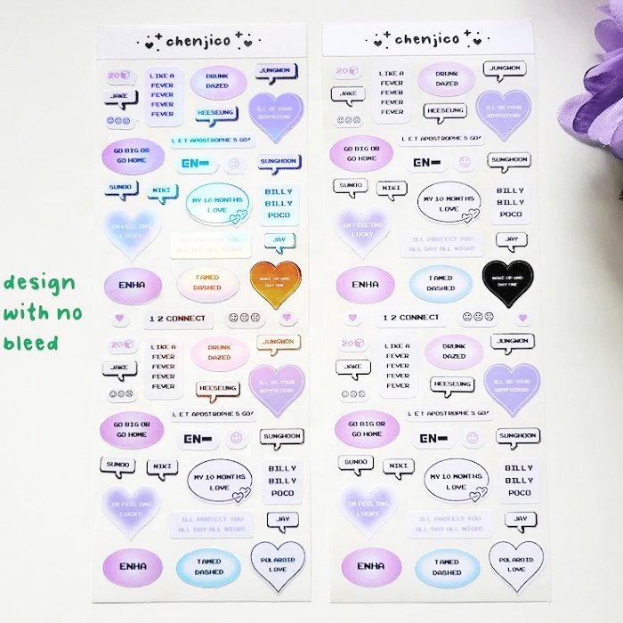 Custom Holographic Stickers Scrapbooking Decoration Korean Toploader Kpop Deco Sticker Sheet