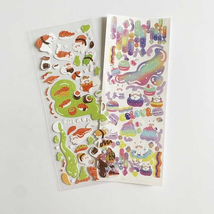 Custom Holographic Stickers Scrapbooking Decoration Korean Toploader Kpop Deco Sticker Sheet