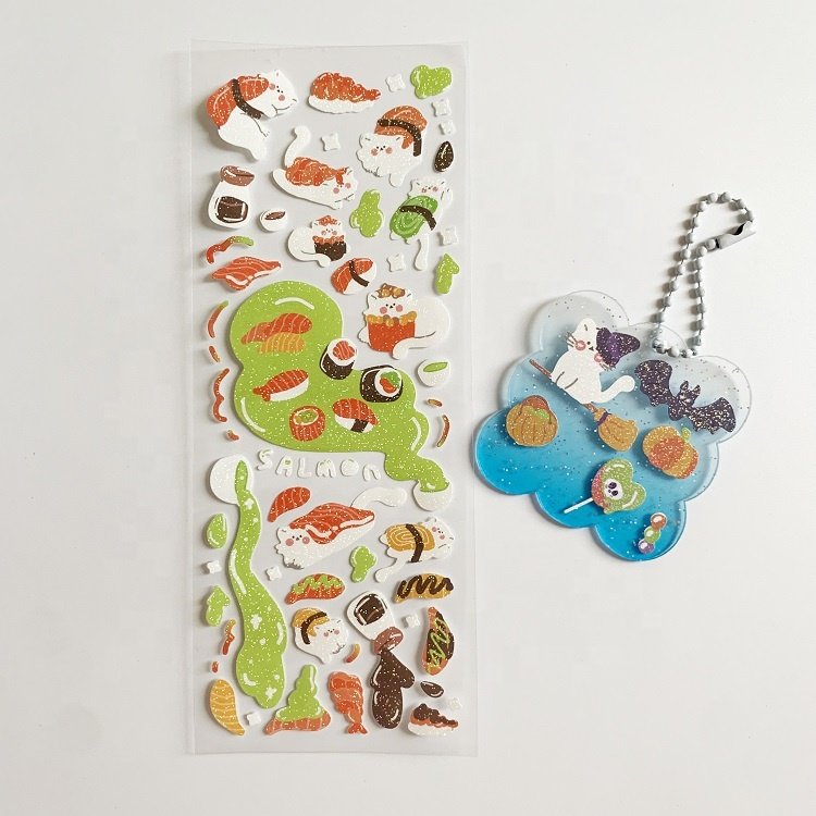 Custom Holographic Stickers Scrapbooking Decoration Korean Toploader Kpop Deco Sticker Sheet