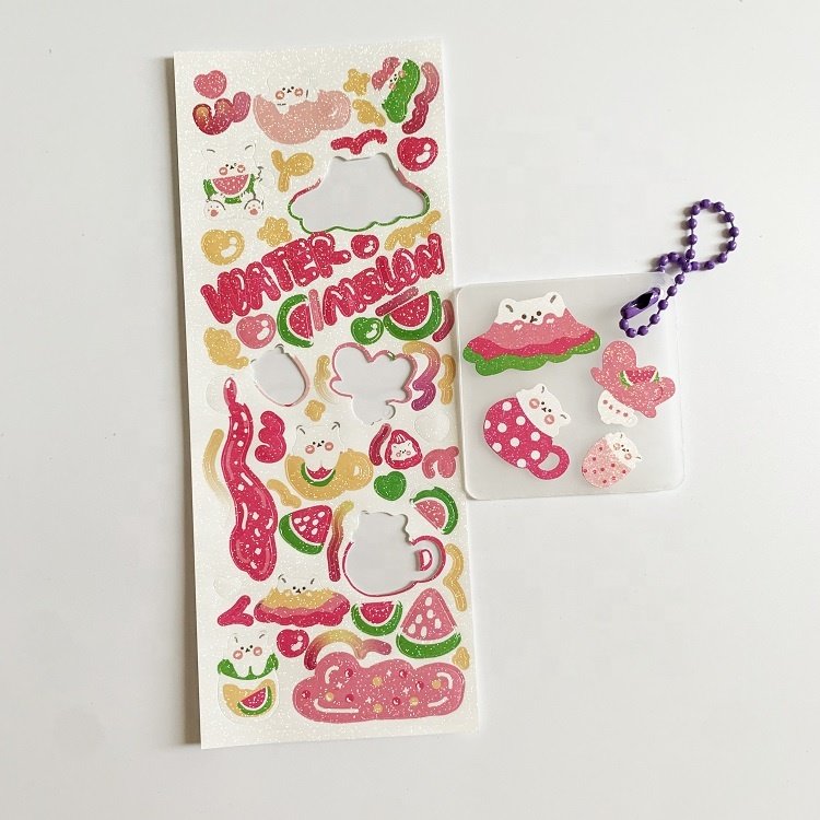 Custom Holographic Stickers Scrapbooking Decoration Korean Toploader Kpop Deco Sticker Sheet