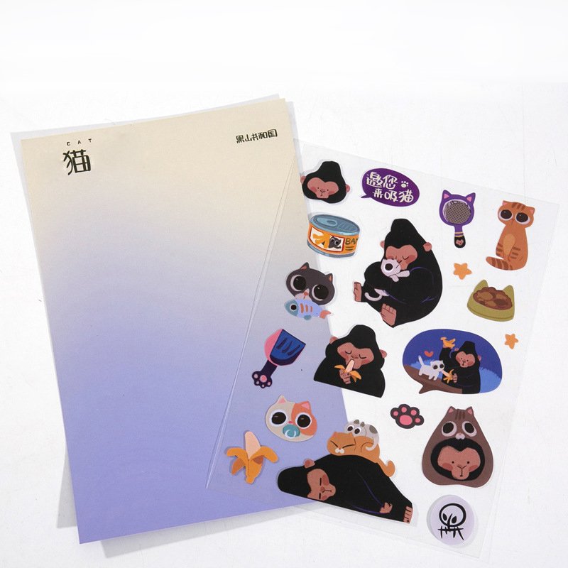Wholesale Custom A4 A5 A6 Adhesive Paper Journal Planner Stickers Cartoon Cute Kiss Cut Sticker Sheet Printing For Kids