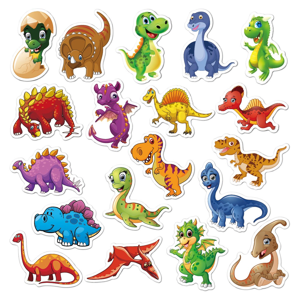 Hot Sell Cartoon Dinosaur Party Decoration Boys Graffiti Popular Sticker Waterproof UV Proof Vinyl PVC Custom Die Cut Sticker