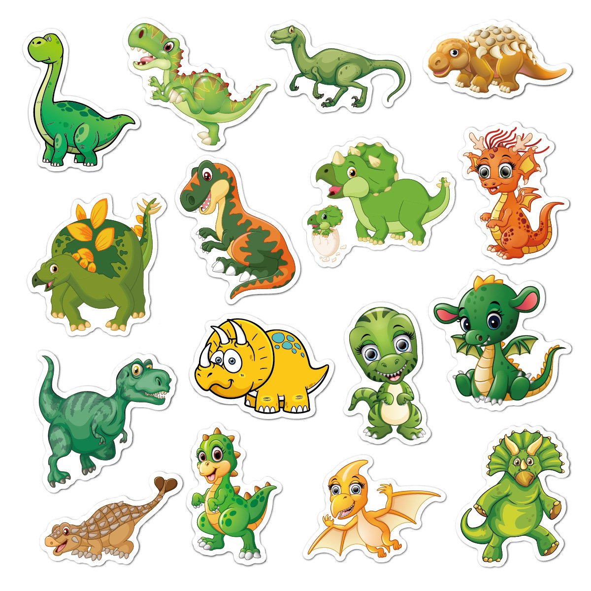 Hot Sell Cartoon Dinosaur Party Decoration Boys Graffiti Popular Sticker Waterproof UV Proof Vinyl PVC Custom Die Cut Sticker