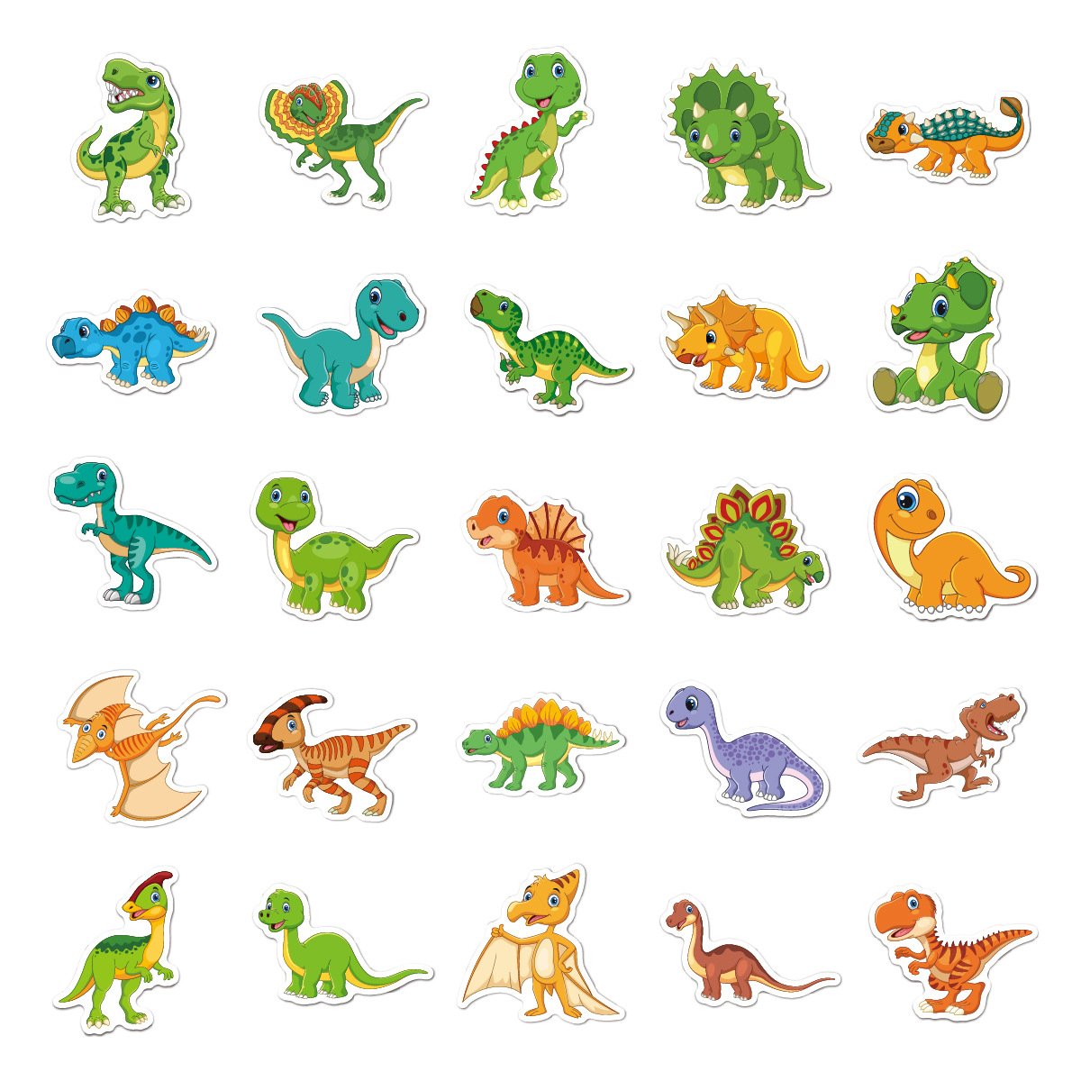 Hot Sell Cartoon Dinosaur Party Decoration Boys Graffiti Popular Sticker Waterproof UV Proof Vinyl PVC Custom Die Cut Sticker