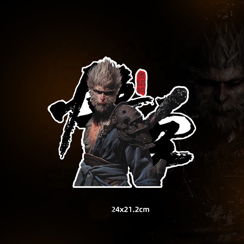 Black Myth Wukong Game Cartoon Stickers Game Impact Stickers Anime Decals Diy Laptop Skateboard Diary Guitar Waterproof Sticker