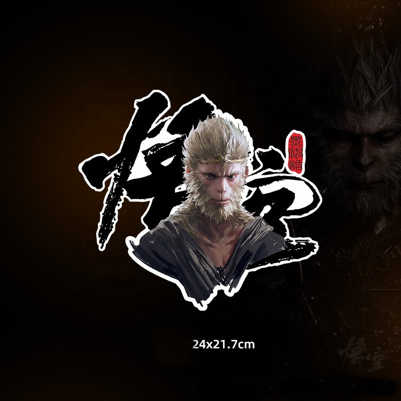 Black Myth Wukong Game Cartoon Stickers Game Impact Stickers Anime Decals Diy Laptop Skateboard Diary Guitar Waterproof Sticker