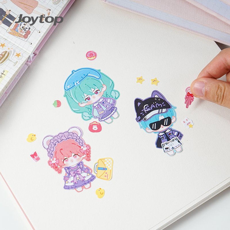Joytop 500556 Wholesale Mikko Floral Letters Tear off Decorative Tape 3 Roll Set DIY Removable Washi Tape for Journaling