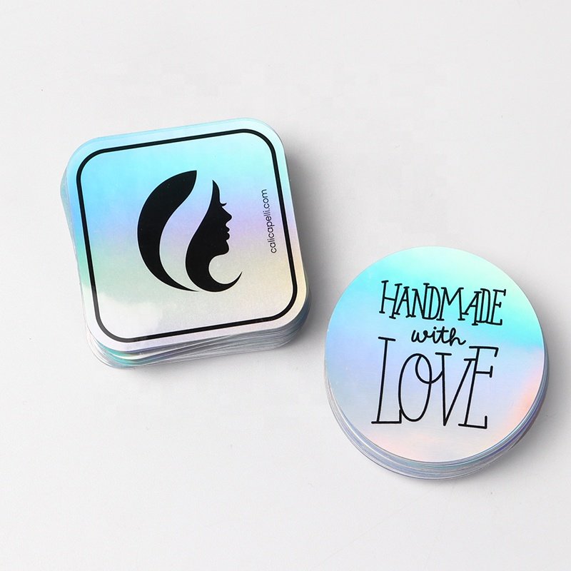Custom printed Cute Cartoon laser effect pvc label sticker and die cut sticker