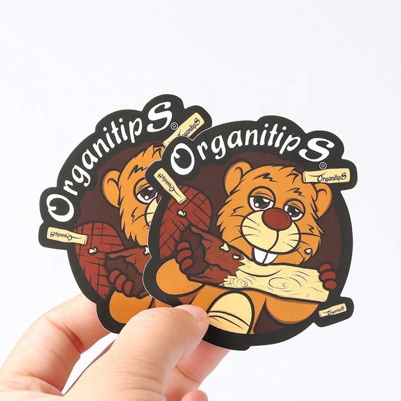 Custom printed Cute Cartoon laser effect pvc label sticker and die cut sticker