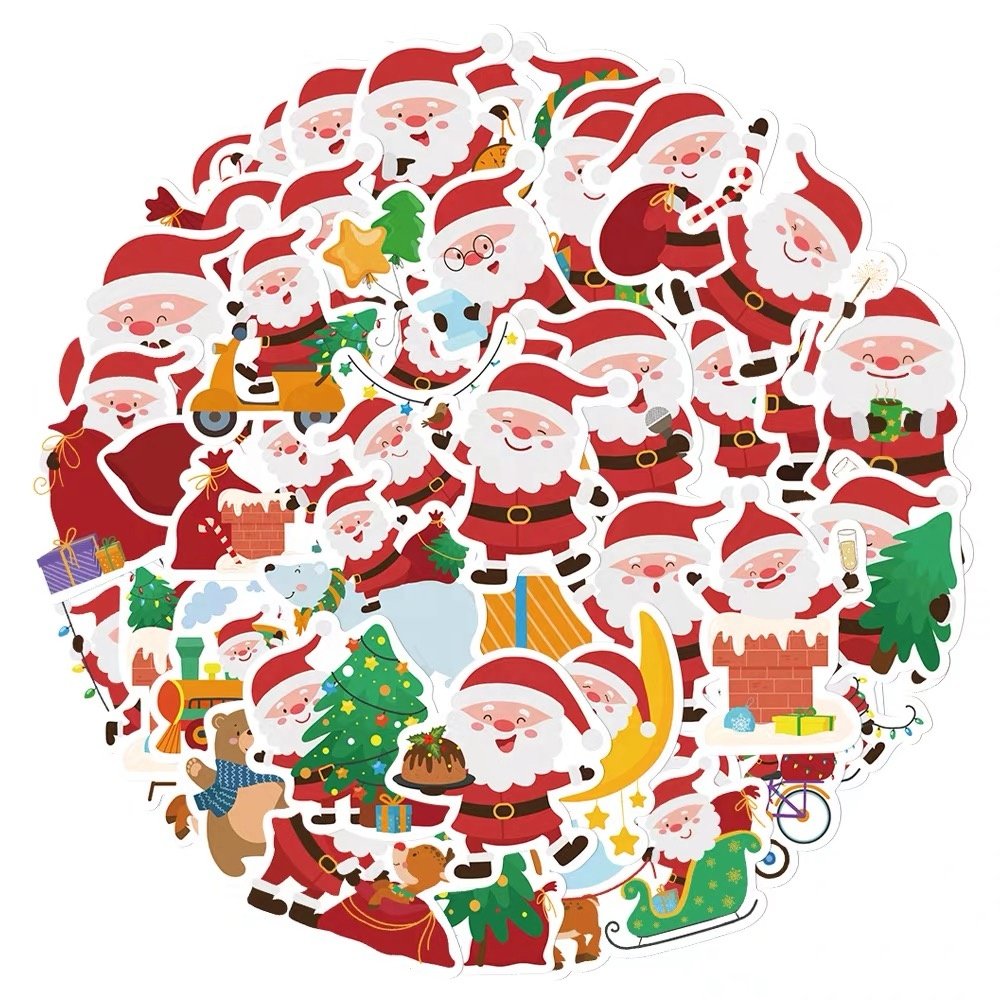 Explosion of colourful Christmas stickers 1.5 inches holiday Christmas gift packaging decoration sticker labels