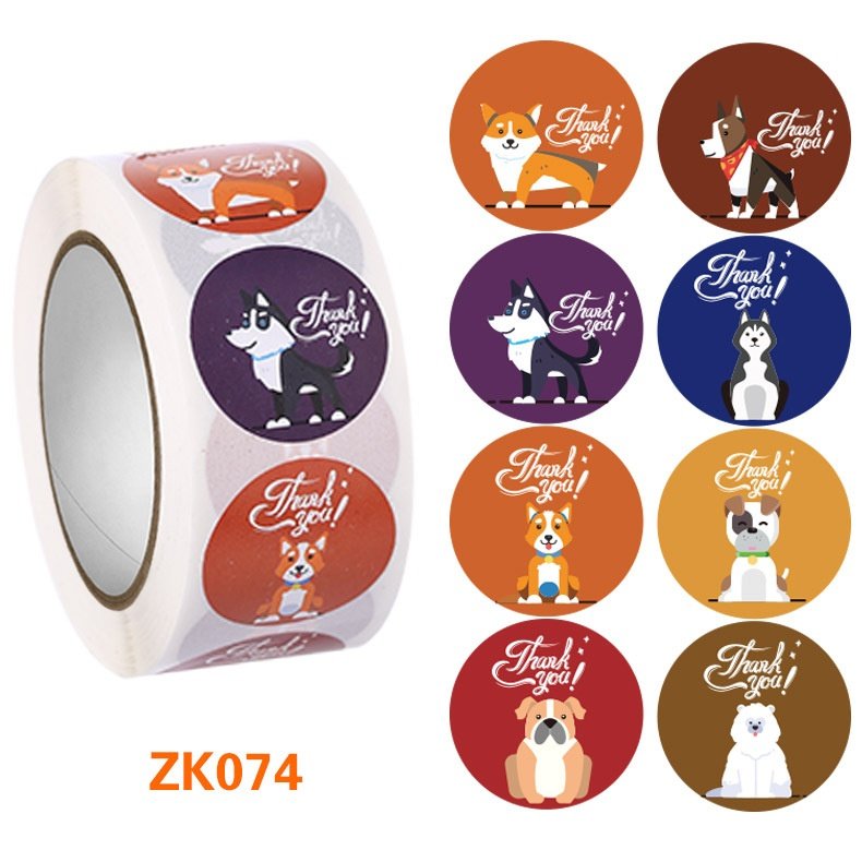 Wholesale Cute Cartoon Self-Adhesive PVC Sealing Stickers UV Printed Packaging Box Labels for Baking and Decorative Purposes