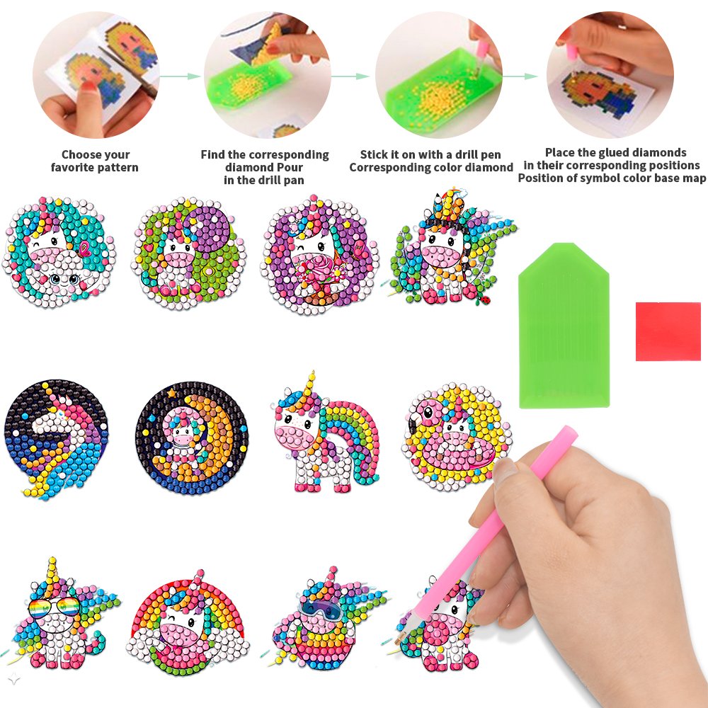 Wholesale children's diamond painting set 5D DIY diamond set by digital painting, handmade stickers, children's handicrafts