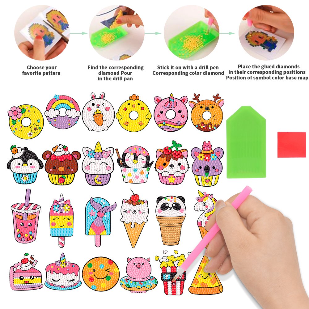 New hot selling children's diamond painting 5d free paste DIY diamond sticker dot diamond sticker
