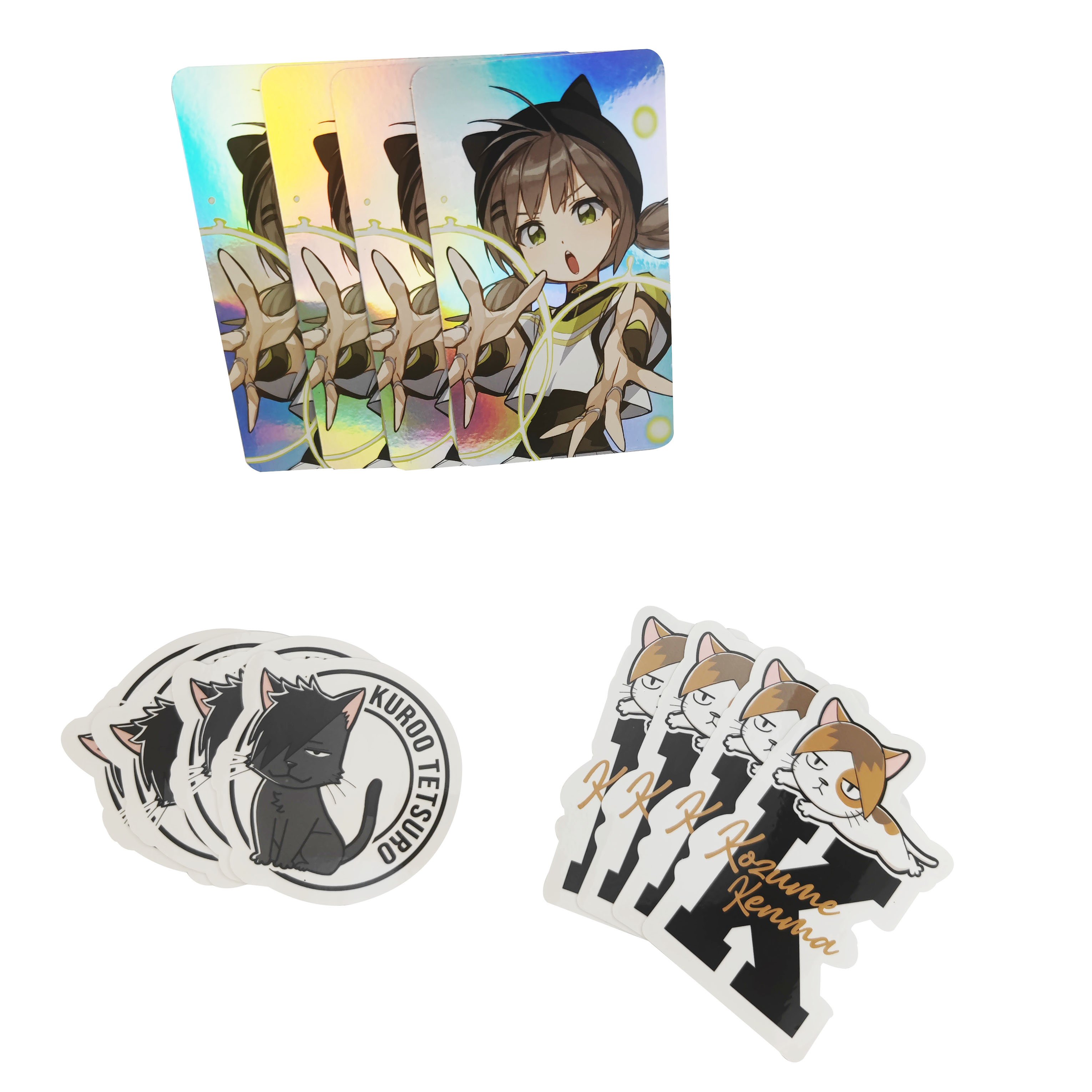 Custom Holographic Die Cut Sticker Adhesive Label PVC cartoon sticker Printing Waterproof Logo Vinyl Stickers